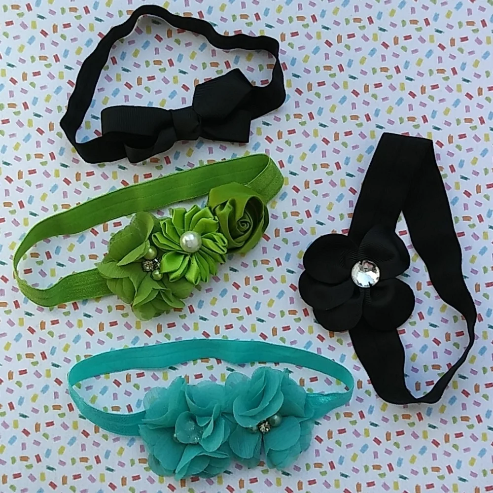 Baby Girl Lot of four Head Bands Accesories One Sz